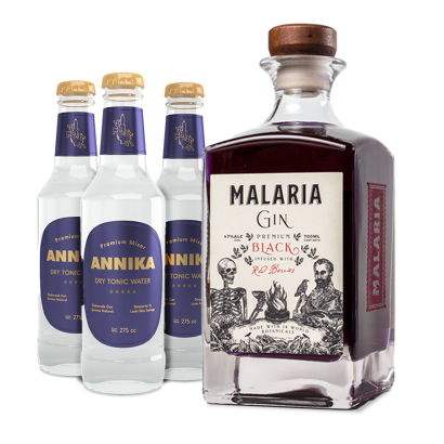 Botella Malaria Black + 3 tónicas Annika